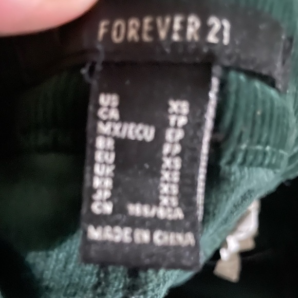 Forever 21 Green Corduroy Button Front Skirt - Picture 6 of 6